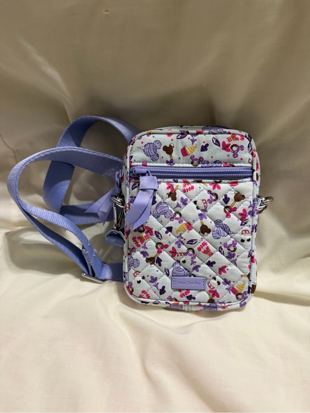 Vera Bradley Disney RFID Small Convertible Crossbody in Sweet Treat Ditsy